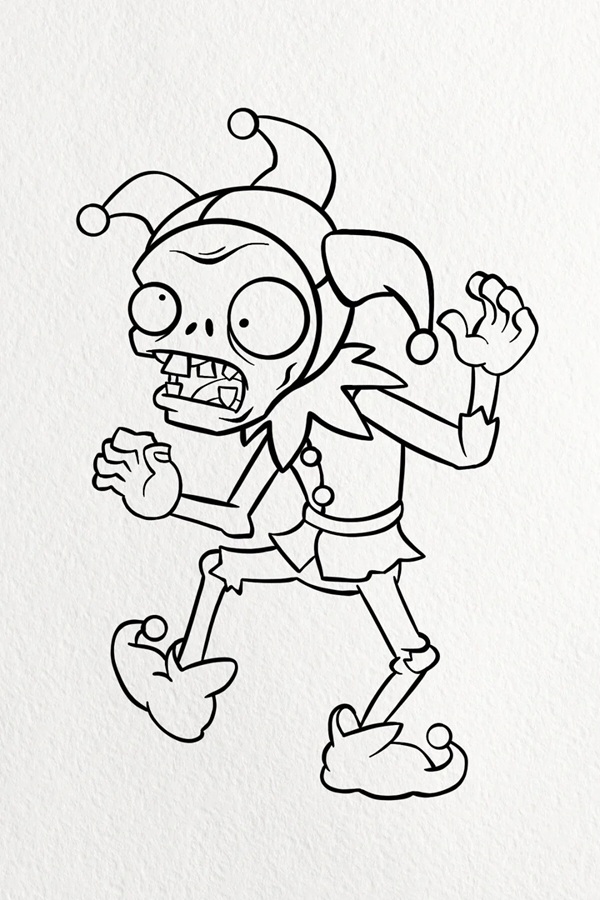 tranh tô màu zombie 12