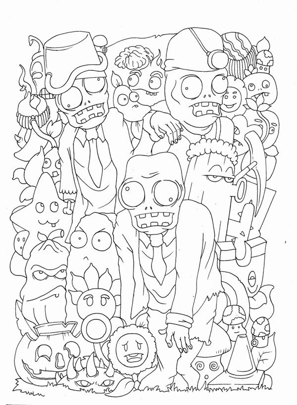 tranh tô màu zombie 13