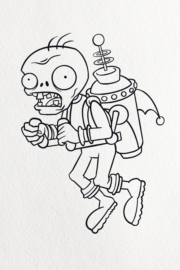 tranh tô màu zombie 14