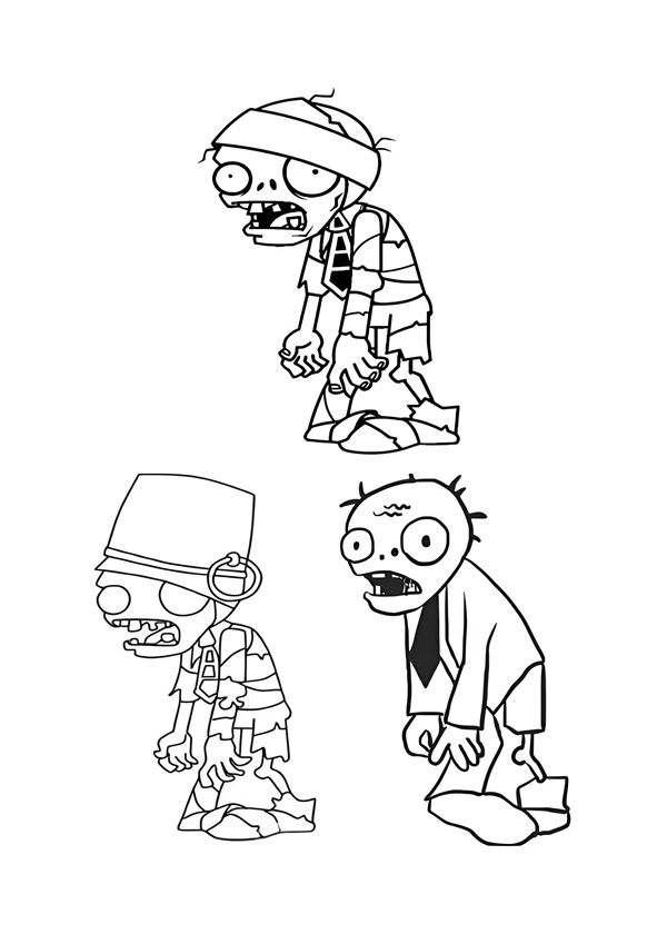 tranh tô màu zombie 20