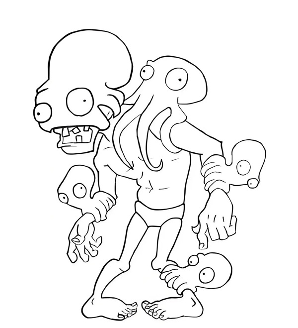 tranh tô màu zombie 21