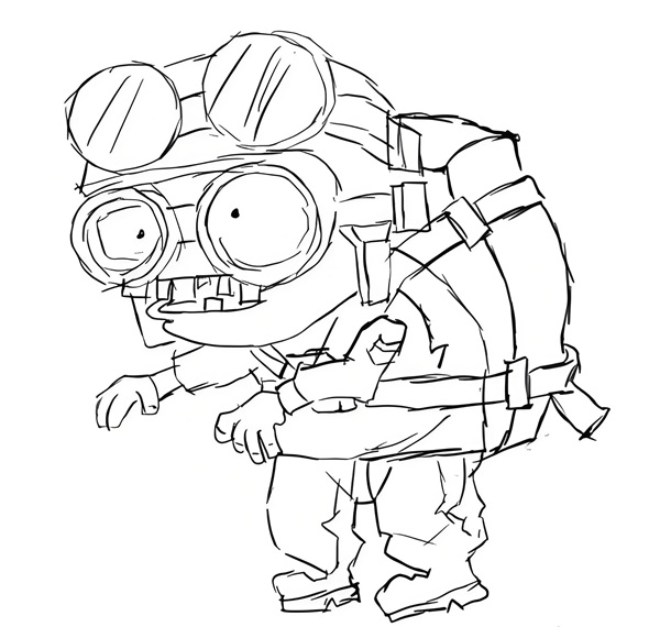 tranh tô màu zombie 25