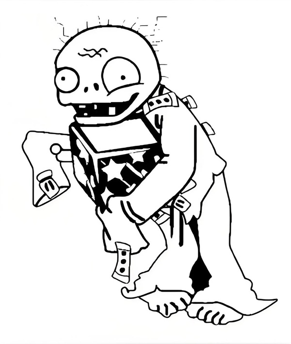 tranh tô màu zombie 27