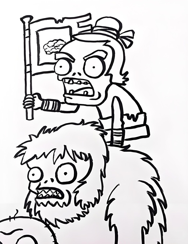 tranh tô màu zombie 31