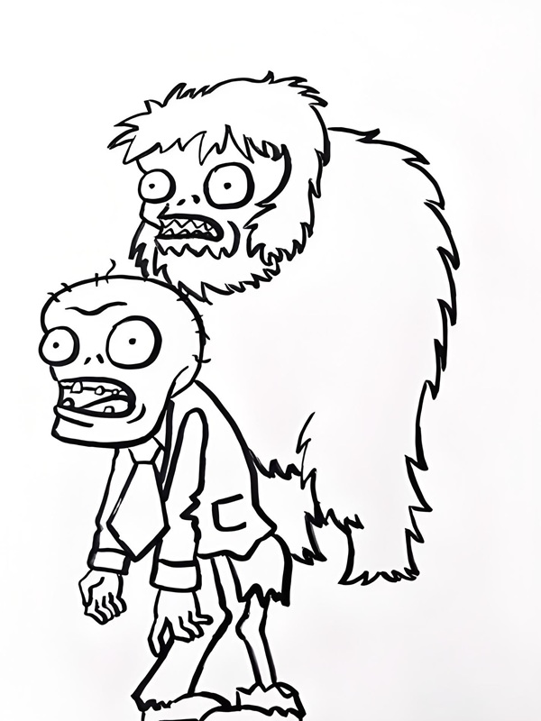 tranh tô màu zombie 34 