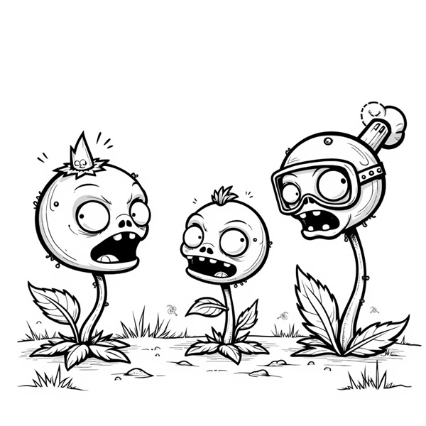 tranh tô màu zombie 4