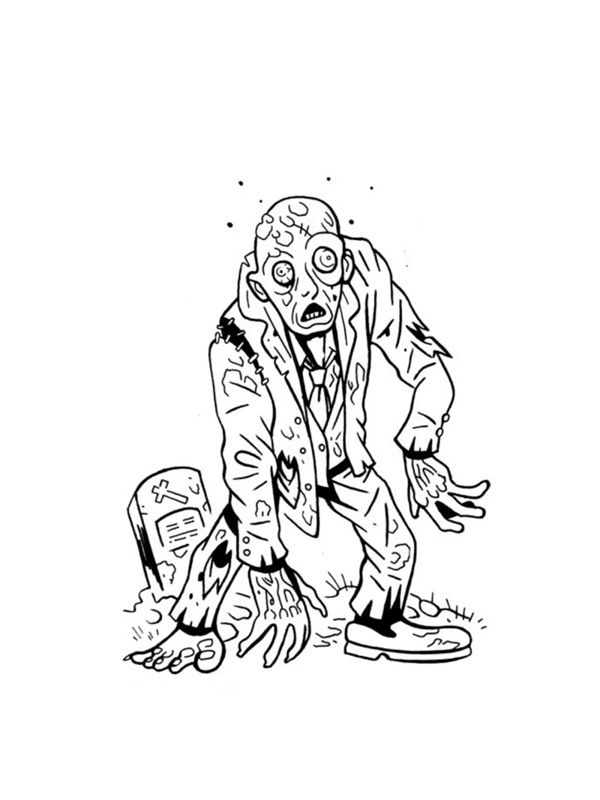 tranh tô màu zombie 9
