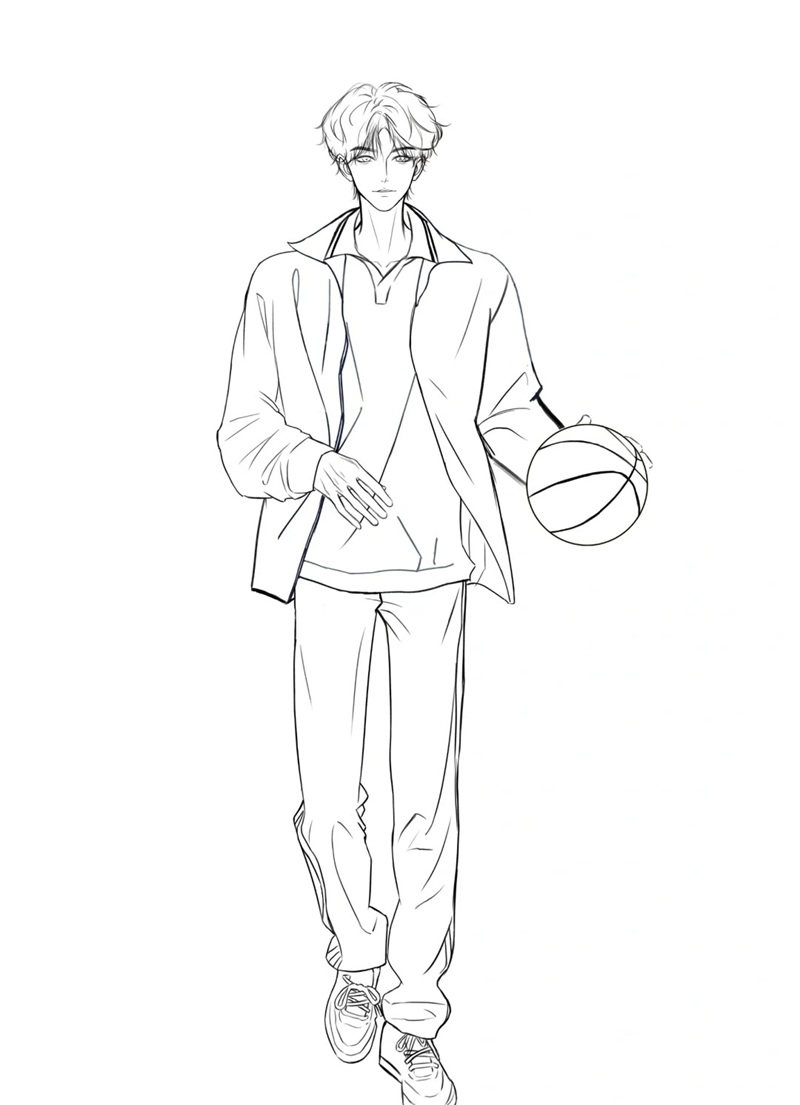 tranh tô màu anime boy cute 11
