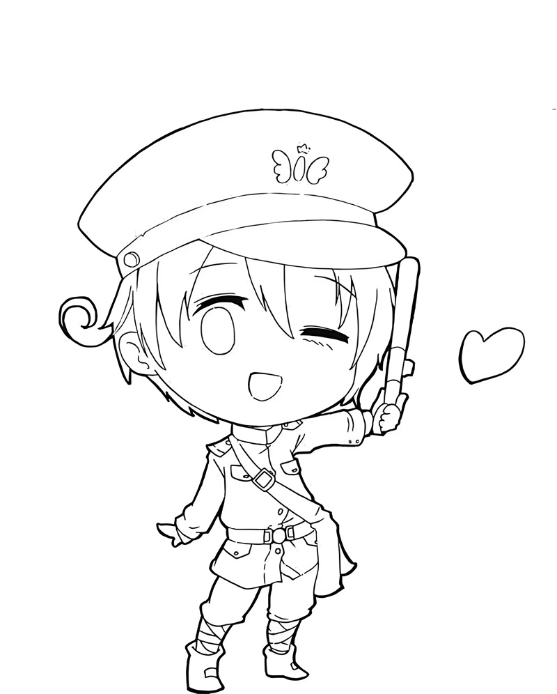 tranh tô màu anime boy cute 19