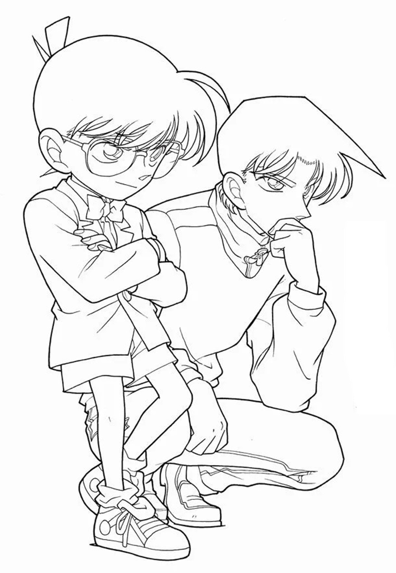 tranh tô màu anime boy cute 8