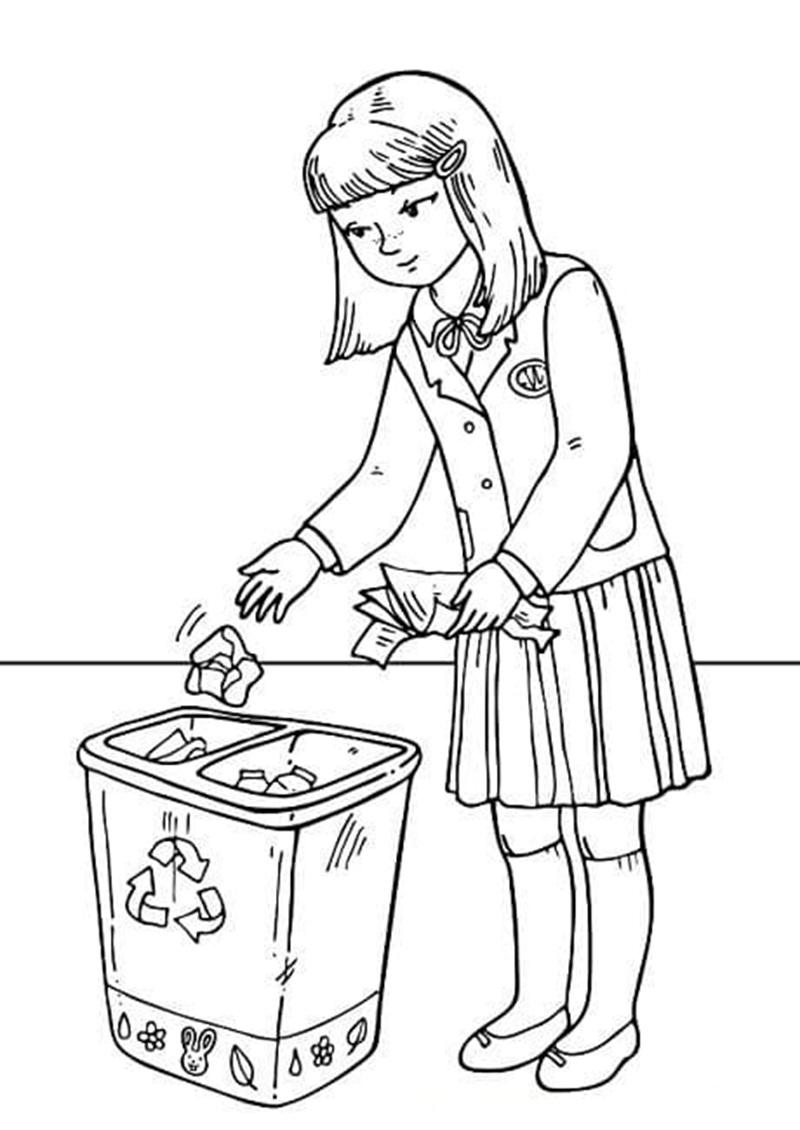 tranh tô màu bảo vệ trái đất 34