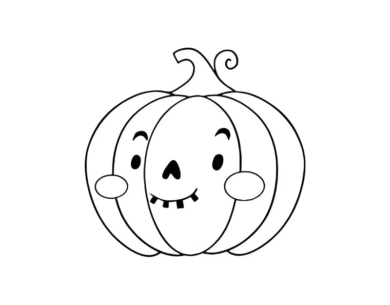 tranh tô màu bí ngô halloween