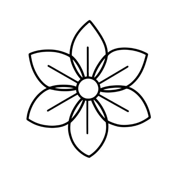 tranh tô màu bông hoa 6 cánh 39