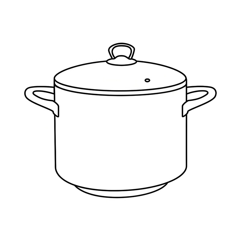 tranh tô màu cái nồi