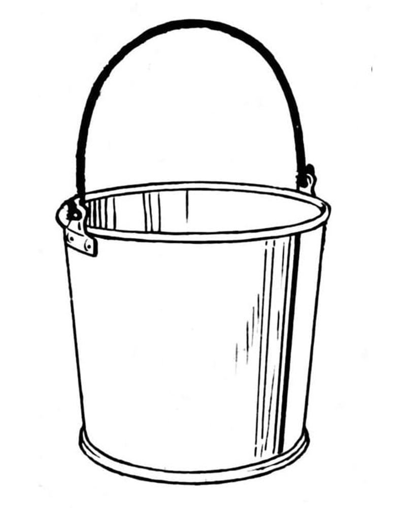 tranh tô màu cái xô 23