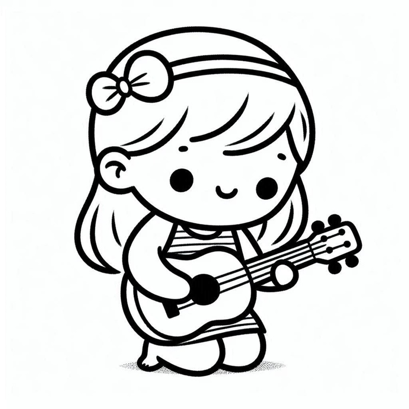 tranh tô màu cây đàn 29