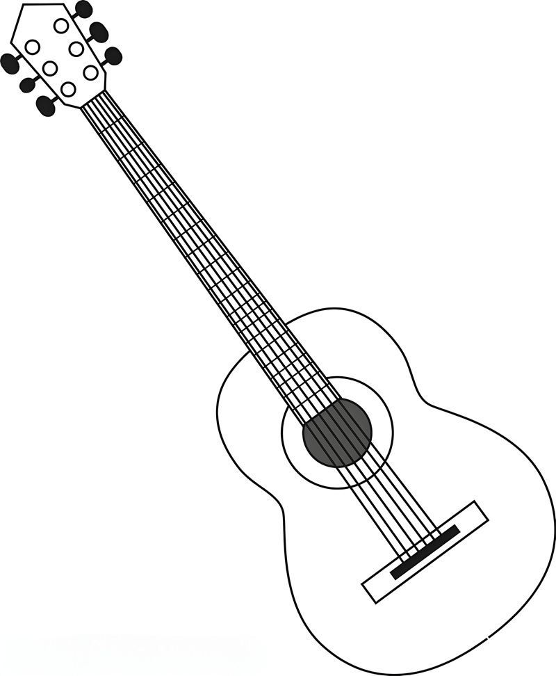 tranh tô màu cây đàn 7