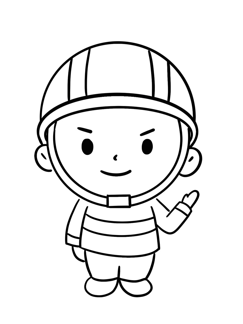 tranh tô màu chú lính cứu hỏa
