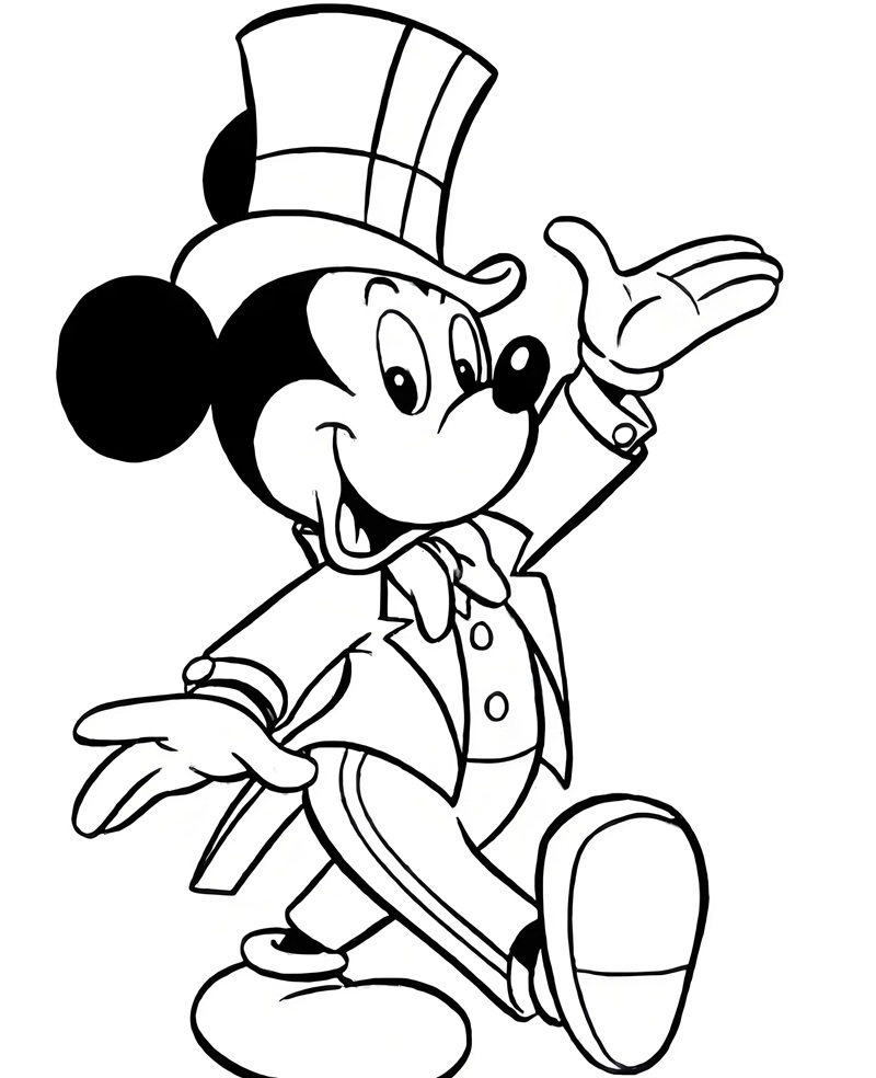 tranh tô màu chuột mickey