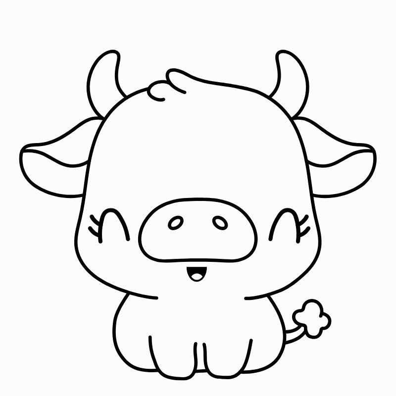 tranh tô màu con bò 12