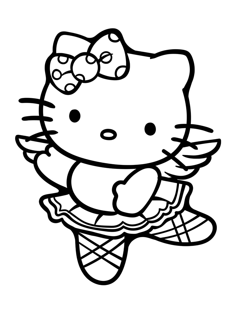 tranh tô màu hello kitty 1