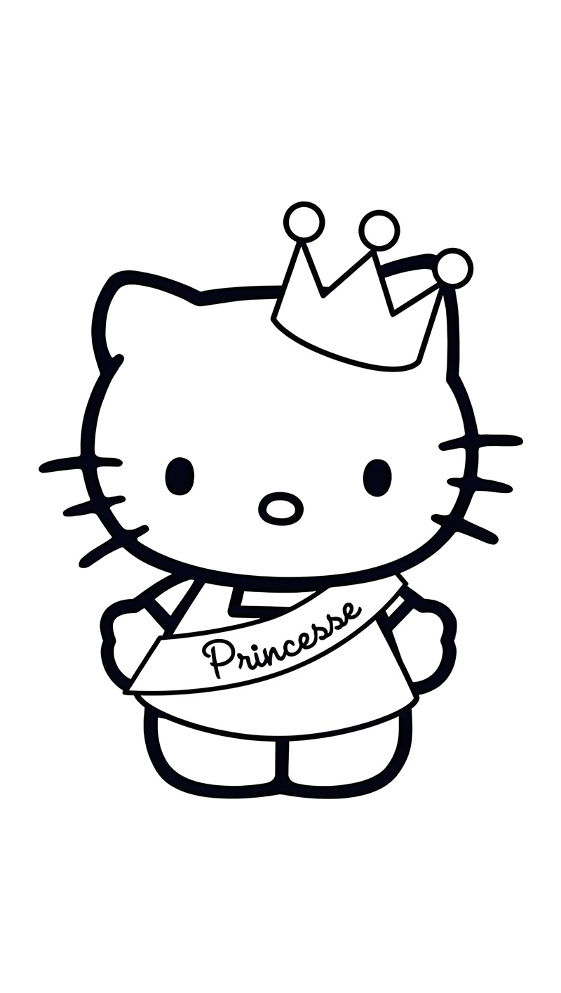 tranh tô màu hello kitty 10