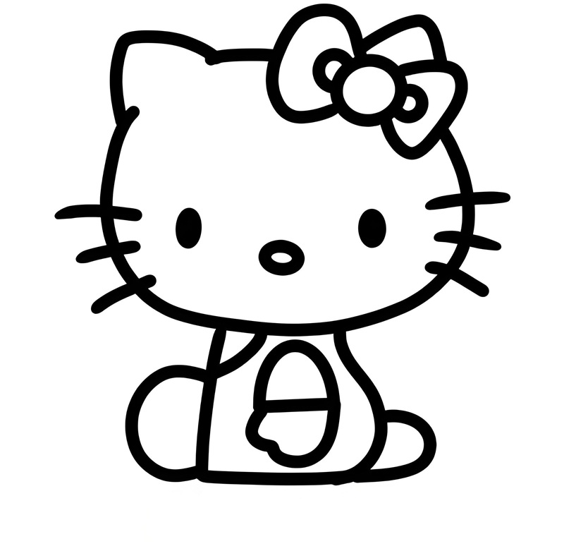 tranh tô màu hello kitty 11