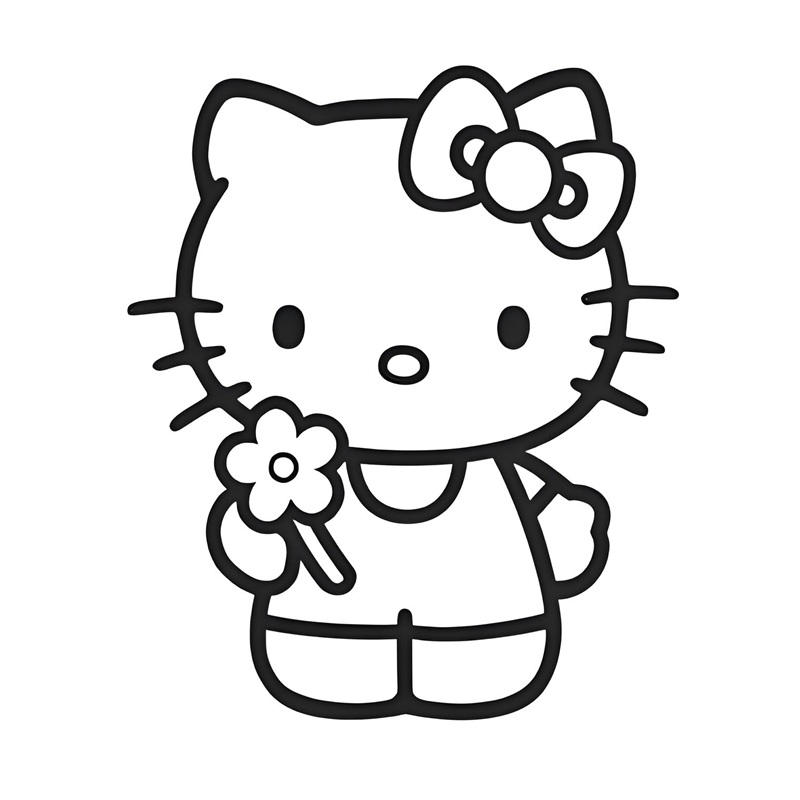 tranh tô màu12hello kitty 
