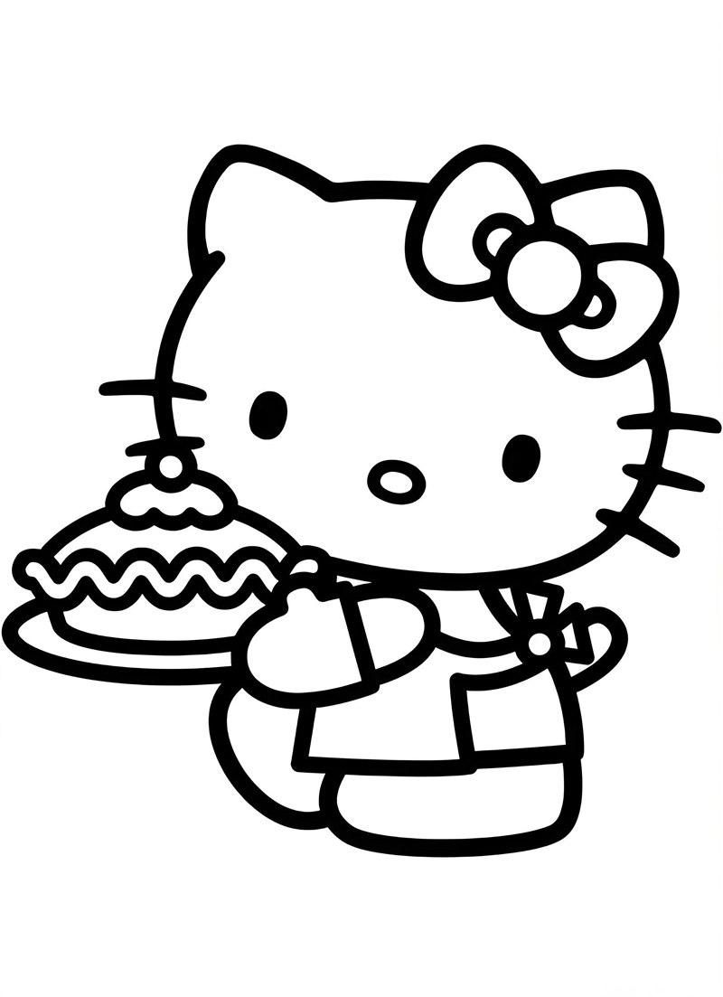tranh tô màu hello kitty 17