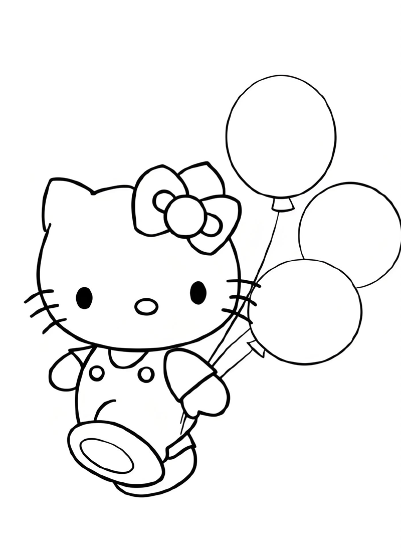 tranh tô màu hello kitty 18
