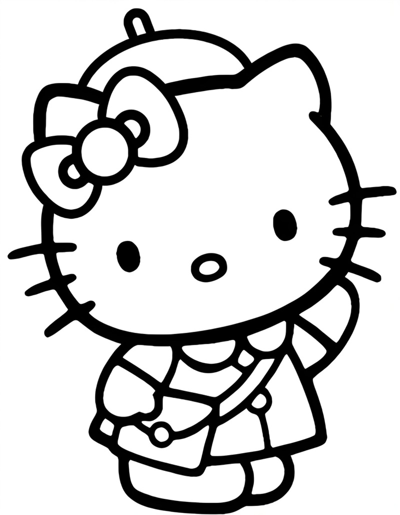 tranh tô màu hello kitty 20