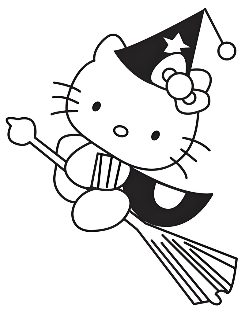 tranh tô màu hello kitty 21