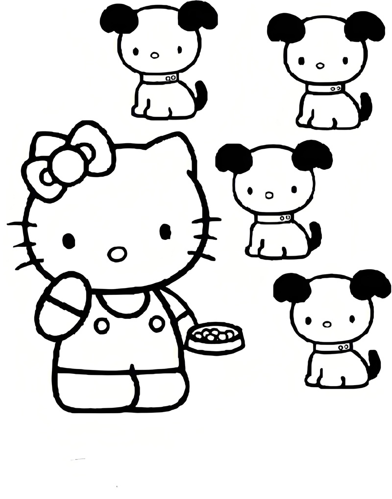 tranh tô màu hello kitty 26