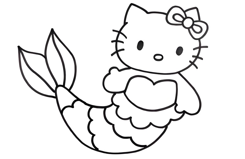 tranh tô màu hello kitty 30