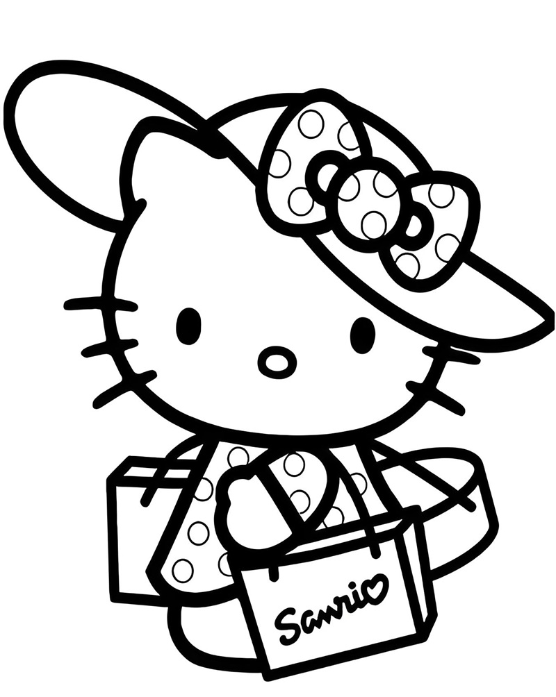 tranh tô màu hello kitty 33