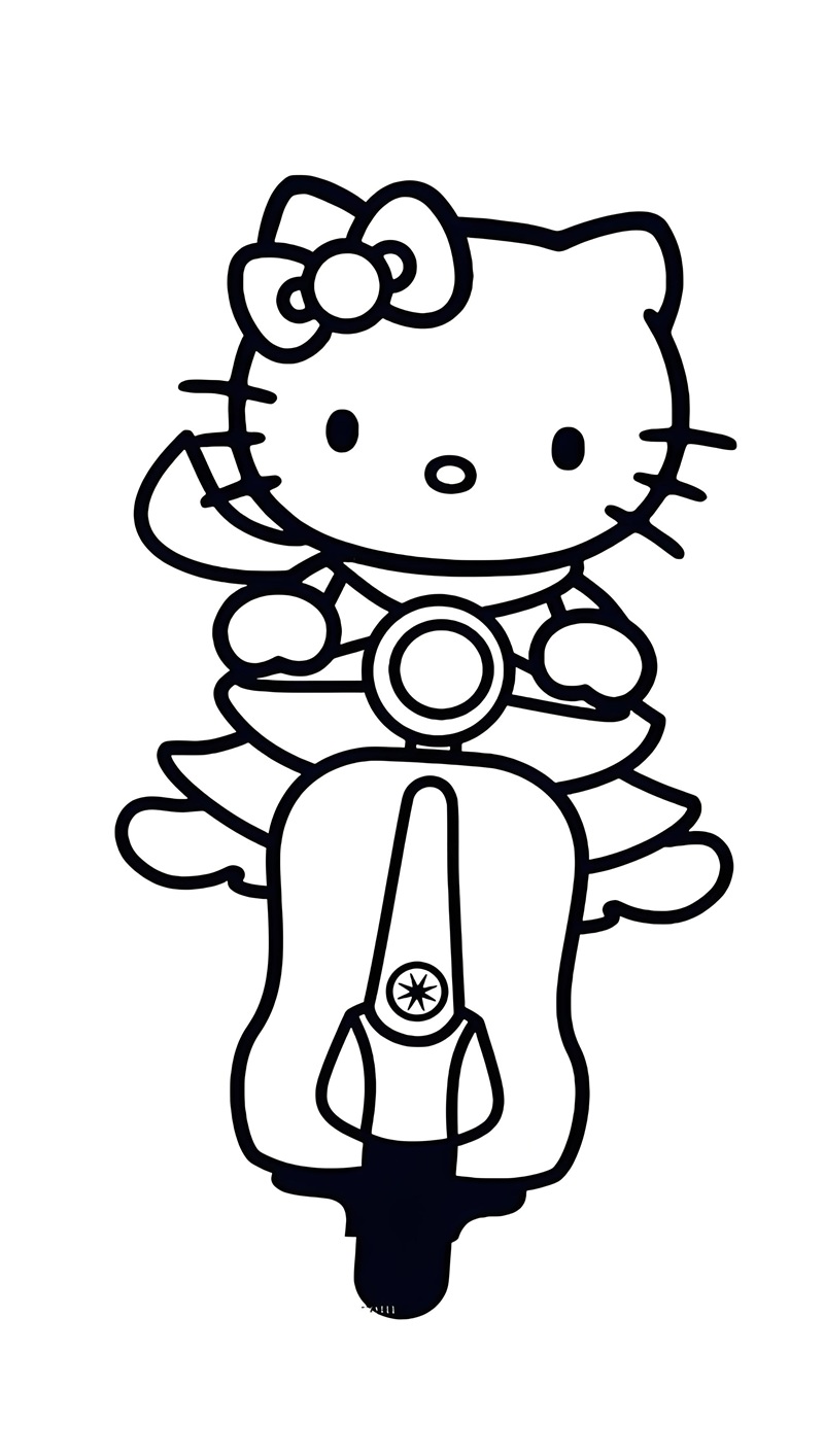 tranh tô màu hello kitty 35