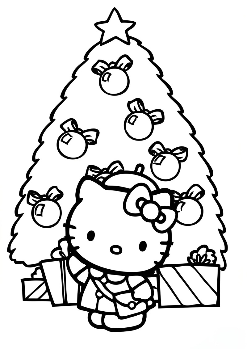 tranh tô màu hello kitty 37