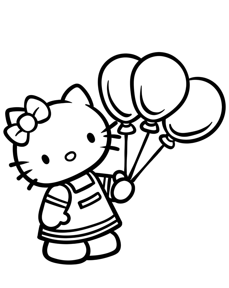 tranh tô màu hello kitty 4