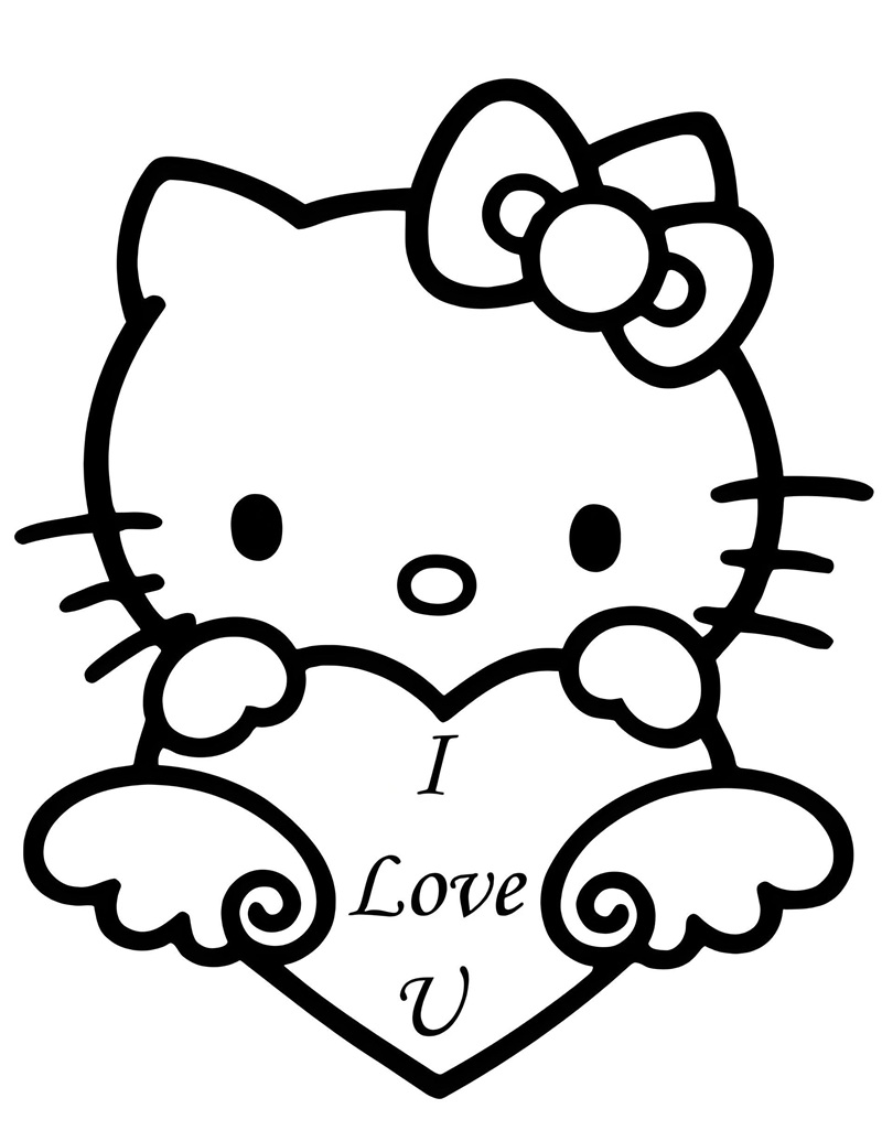 tranh tô màu hello kitty 40