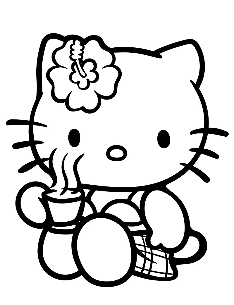 tranh tô màu hello kitty 5