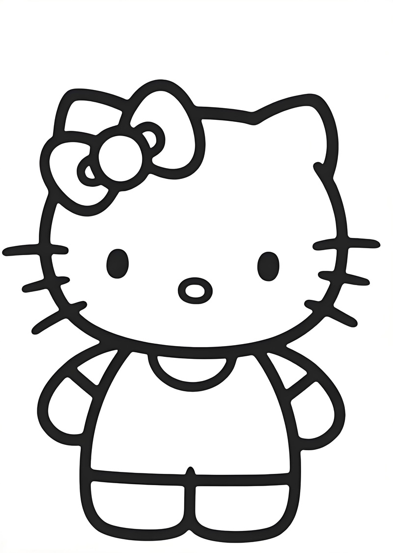 tranh tô màu hello kitty 6