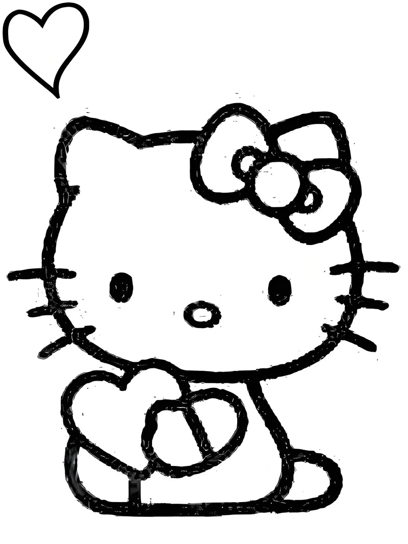 tranh tô màu hello kitty 7