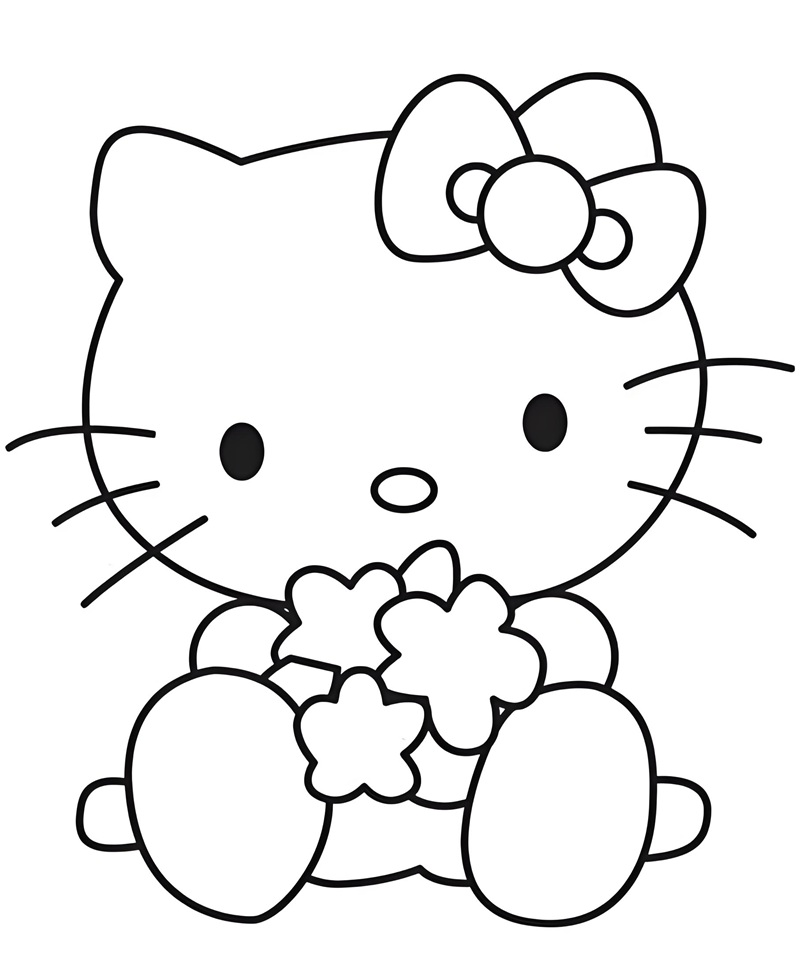tranh tô màu hello kitty 8
