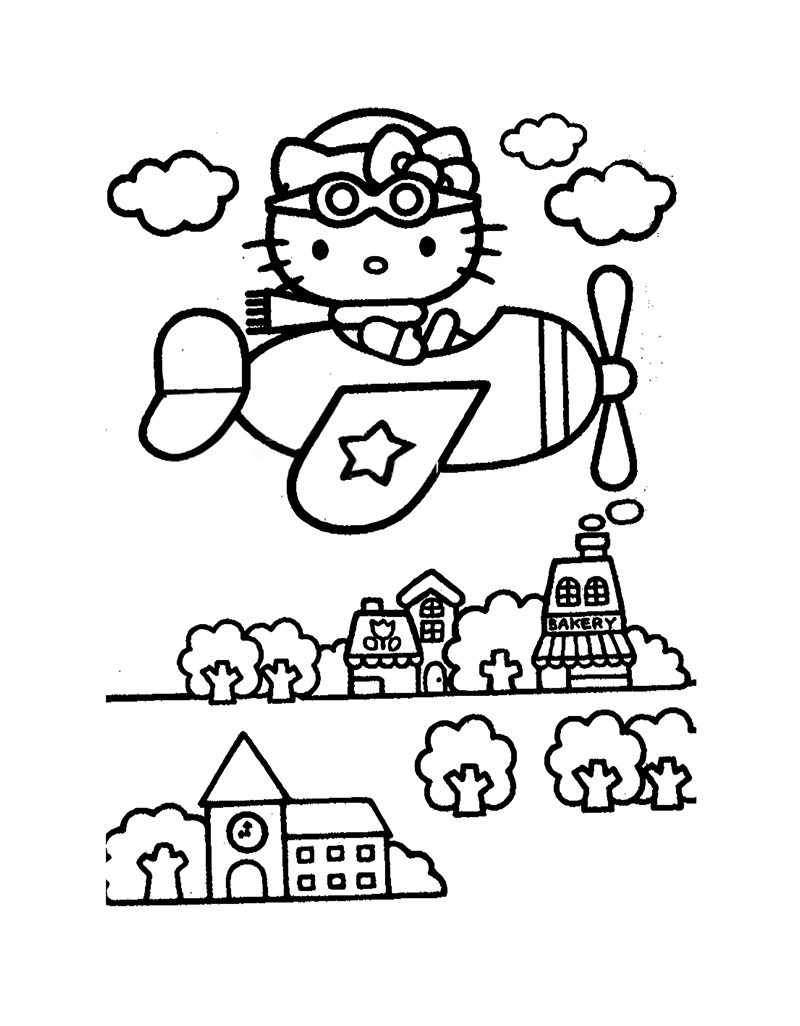 tranh tô màu hello kitty 9