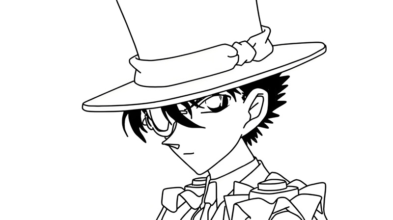 tranh tô màu kaito kid 13