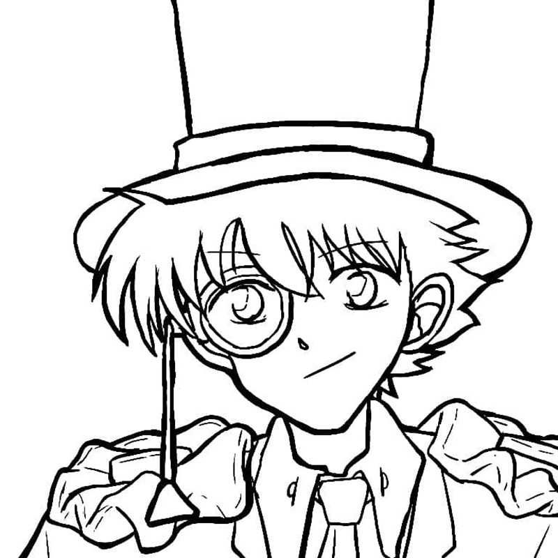 tranh tô màu kaito kid 21