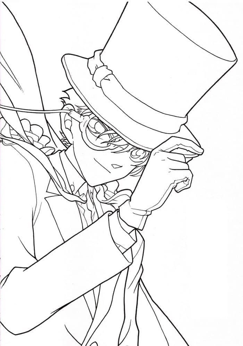 tranh tô màu kaito kid 28
