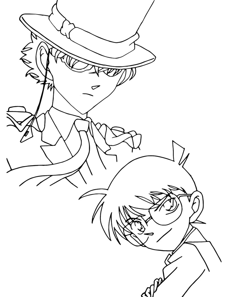 tranh tô màu kaito kid 31