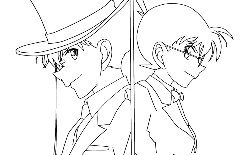 tranh tô màu kaito kid 38 