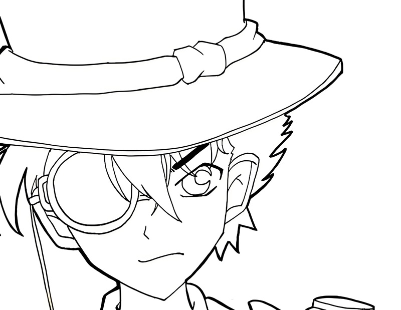 tranh tô màu kaito kid 4